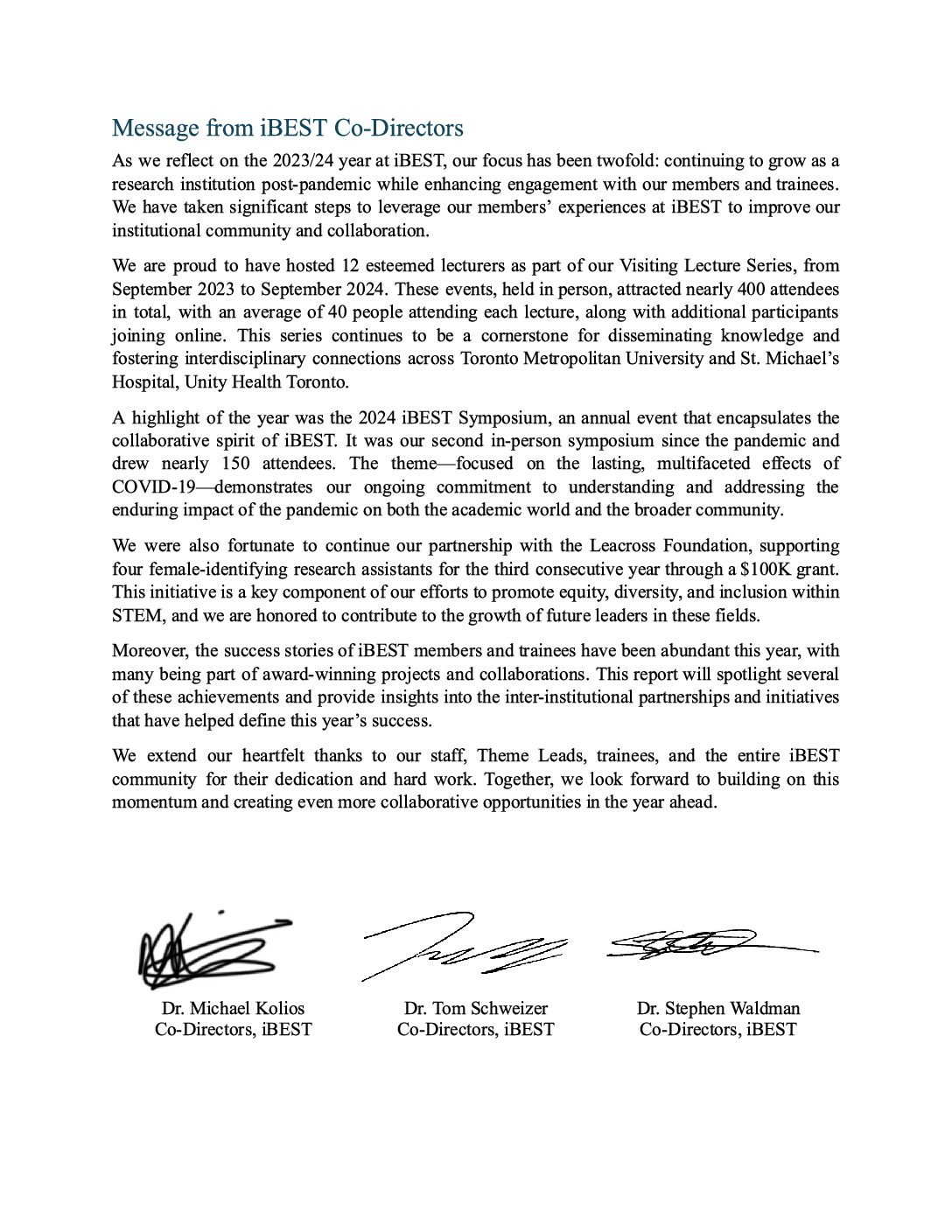 iBEST 2022 Executive Summary